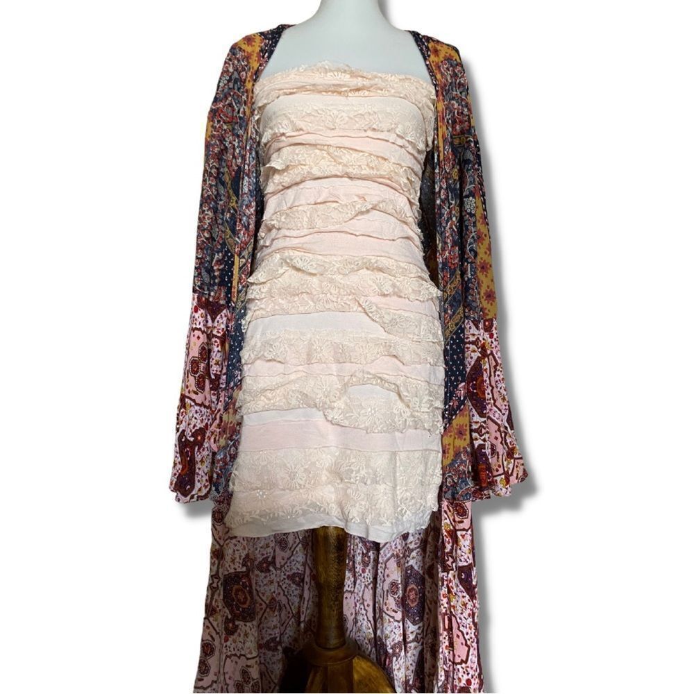 Express Lace Layered Sleeveless Light Pink Dress Women’s Size Small